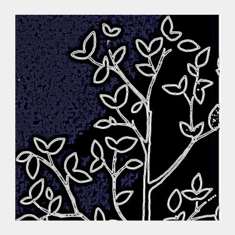 trees n leaves Square Art Prints