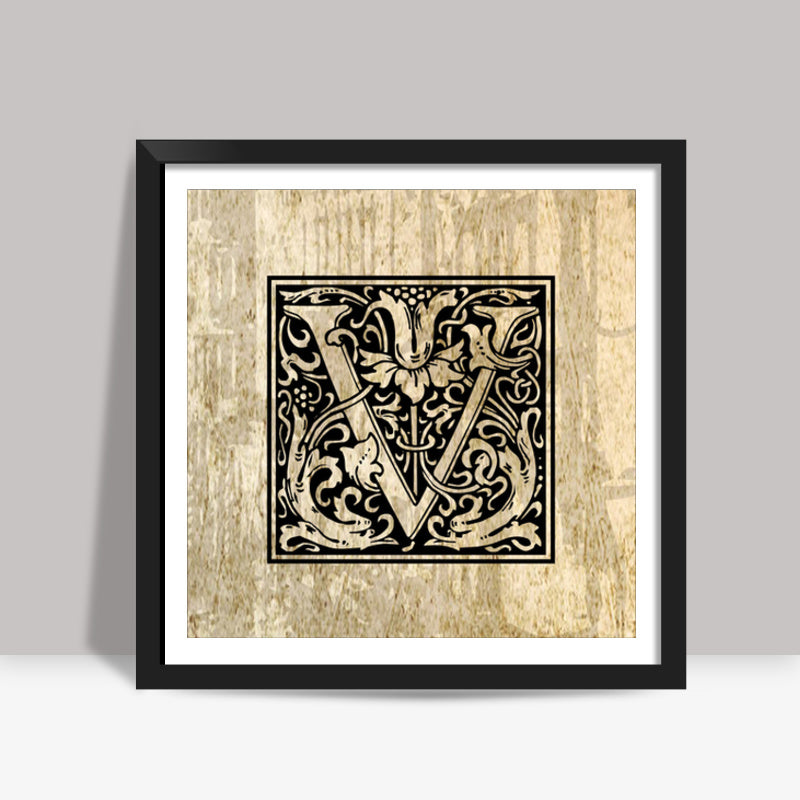 Ornate V Square Art Prints