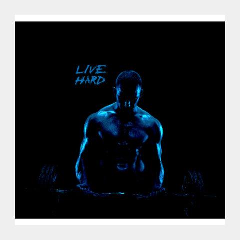 Square Art Prints, LIVE HARD | Boys Theory, - PosterGully