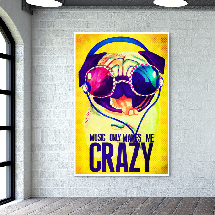 crazy dog Wall Art