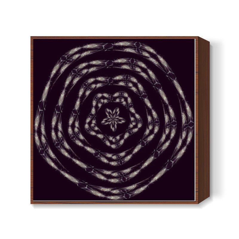 Abstract Minimalistic Fractal Flower Digital Art Design Square Art Prints