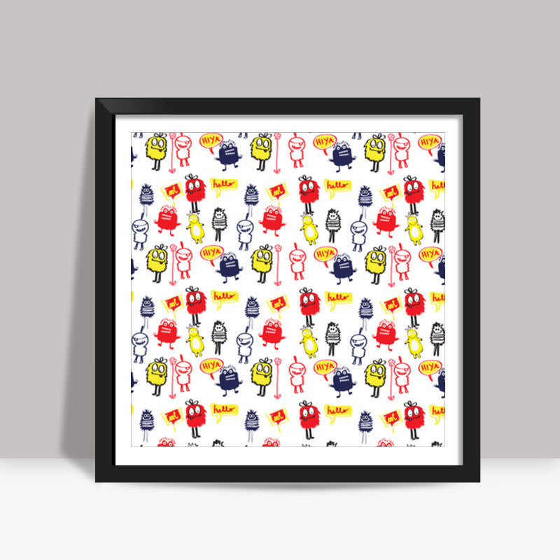 LITTLE MONSTERS Square Art Prints