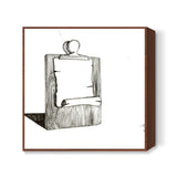 Scroll on wooden clip board Square Art Prints