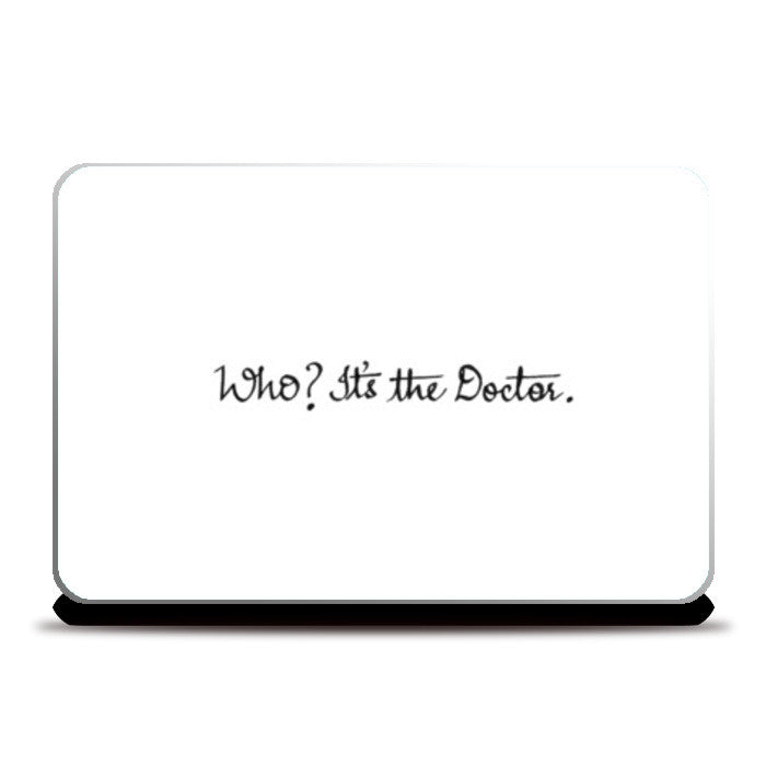 Doctor Who Hand Calligraphy Laptop Skins