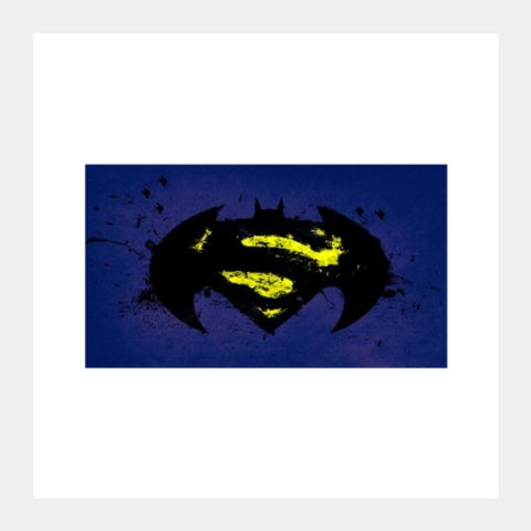 Square Art Prints, Superman vs Batman, - PosterGully