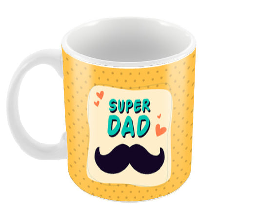 Super Dad Love Illustration Coffee Mugs