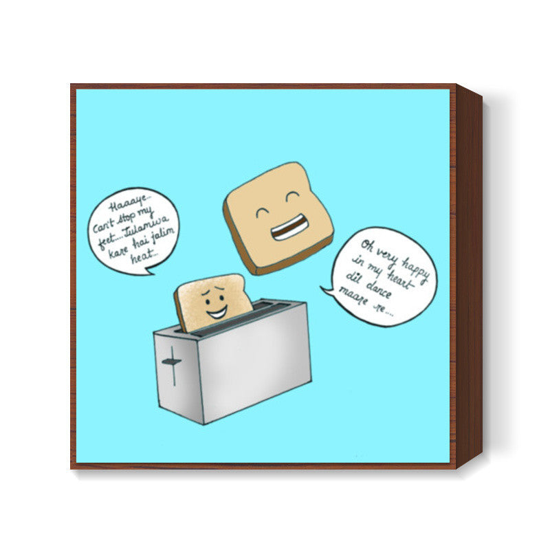 Dancing Toasts Square Art Prints