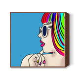 colorful monster Square Art Prints