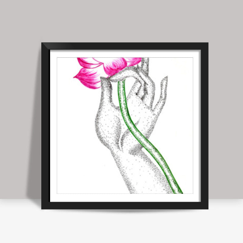 Buddha Lotus Square Art | Sayli M
