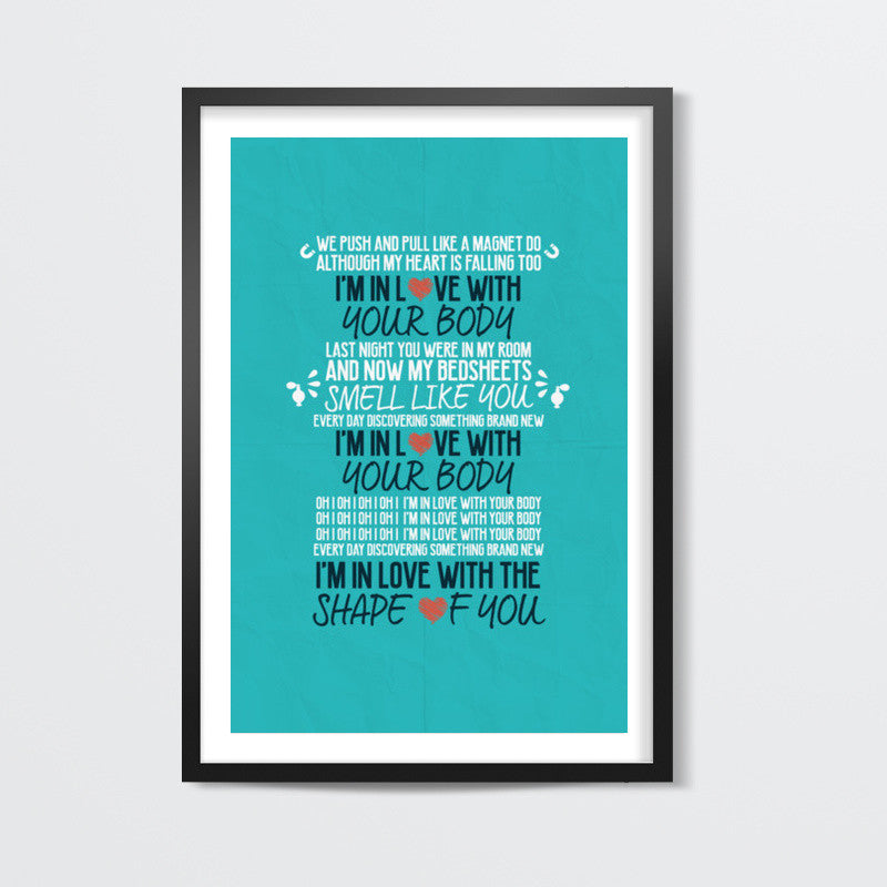 Shape of You by Ed Sheeran Wall Art