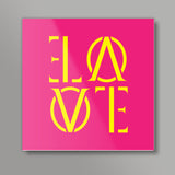 Its LOVE back and forth Square Art Prints