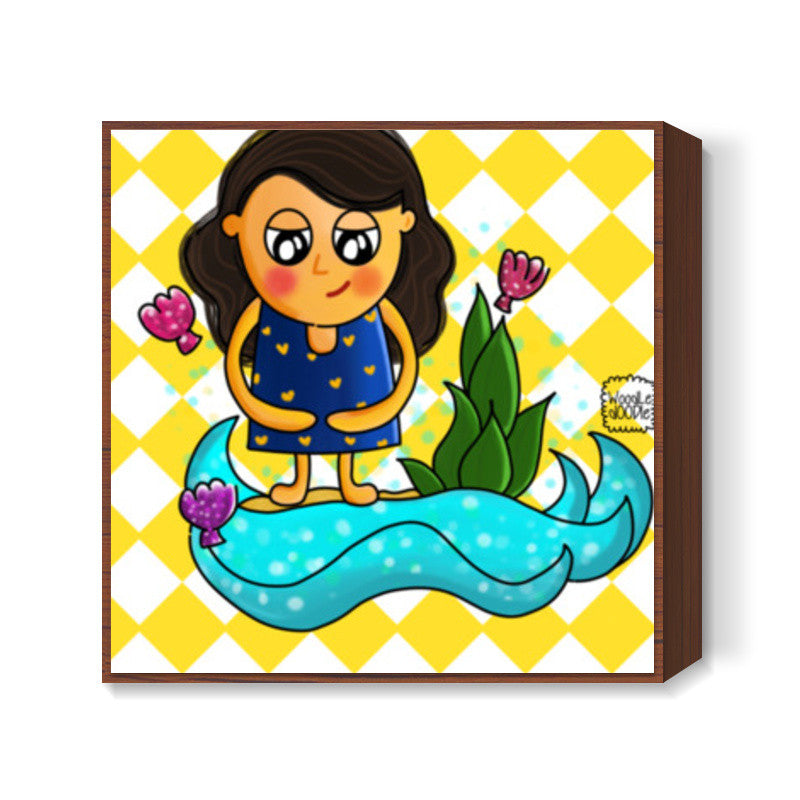 Little Miss Dory Square Art Prints