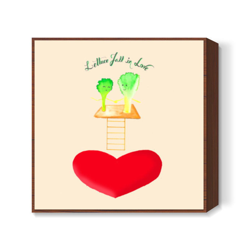 Valentine Special- Lettuce Love Square Art Prints