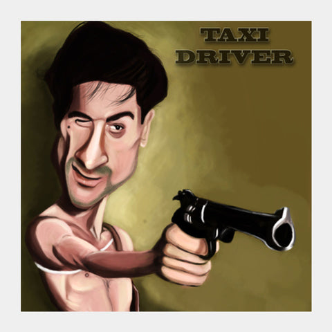 Taxi Driver | Caricature Square Art Prints