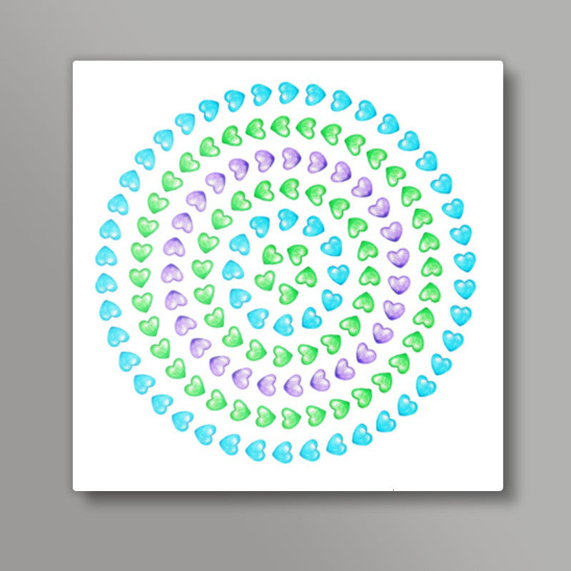 Hearts II Square Art Prints