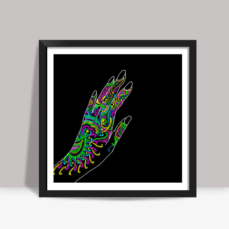 Psychic Mehandi Square Art Prints