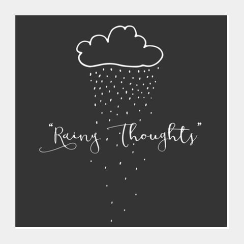 Rainy thoughts Square Art Prints
