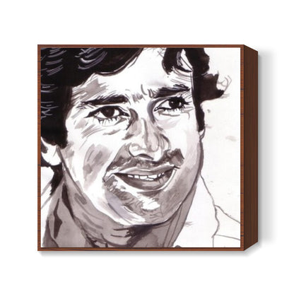I smile, therefore I am, says Shashi Kapoor Square Art Prints