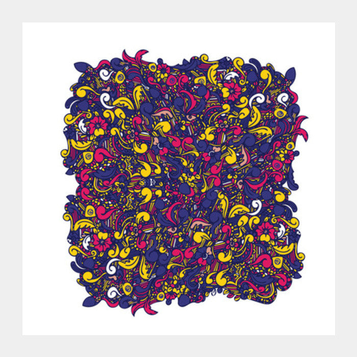 Square Art Prints, DOODLE Square Art Prints