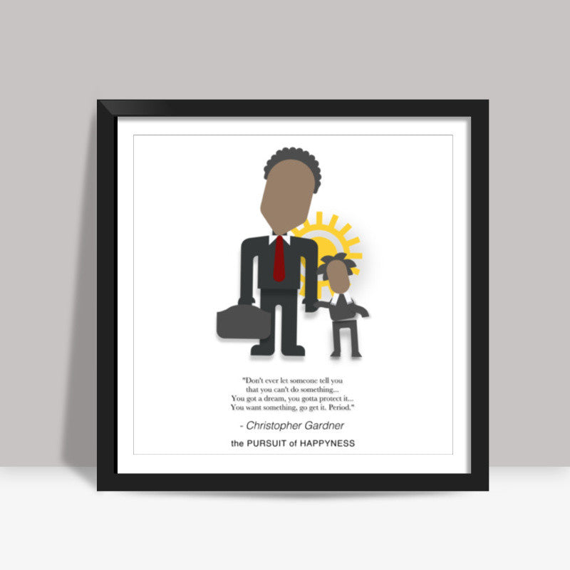 The Pursuit of Happyness | Minimal Poster | Will Smith | Quotes Square Art Prints