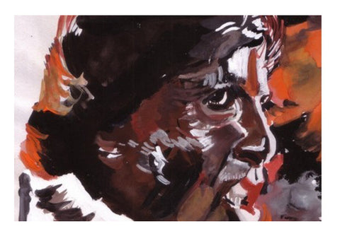 Bollywood superstar Amitabh Bachchan played a fiercely spirited protagonist in the movie Agneepath Wall Art