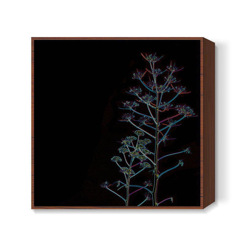 Neon Fern Square Art Prints