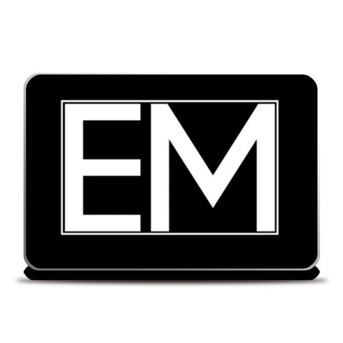 Laptop Skins, EMINEM | EM | minimal black  Laptop Skins