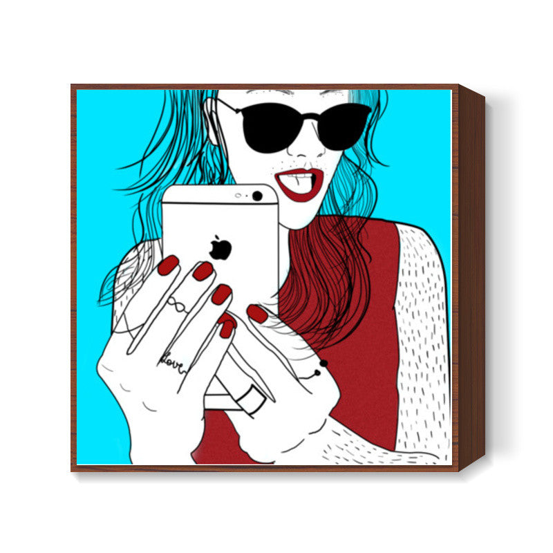 SELFIE Square Art Prints