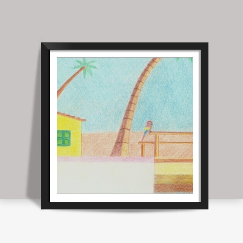 Dreamy Lake Square Art Prints