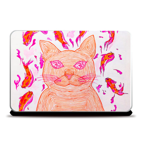 OM Cat,Sab Moh Maya He! Laptop Skins