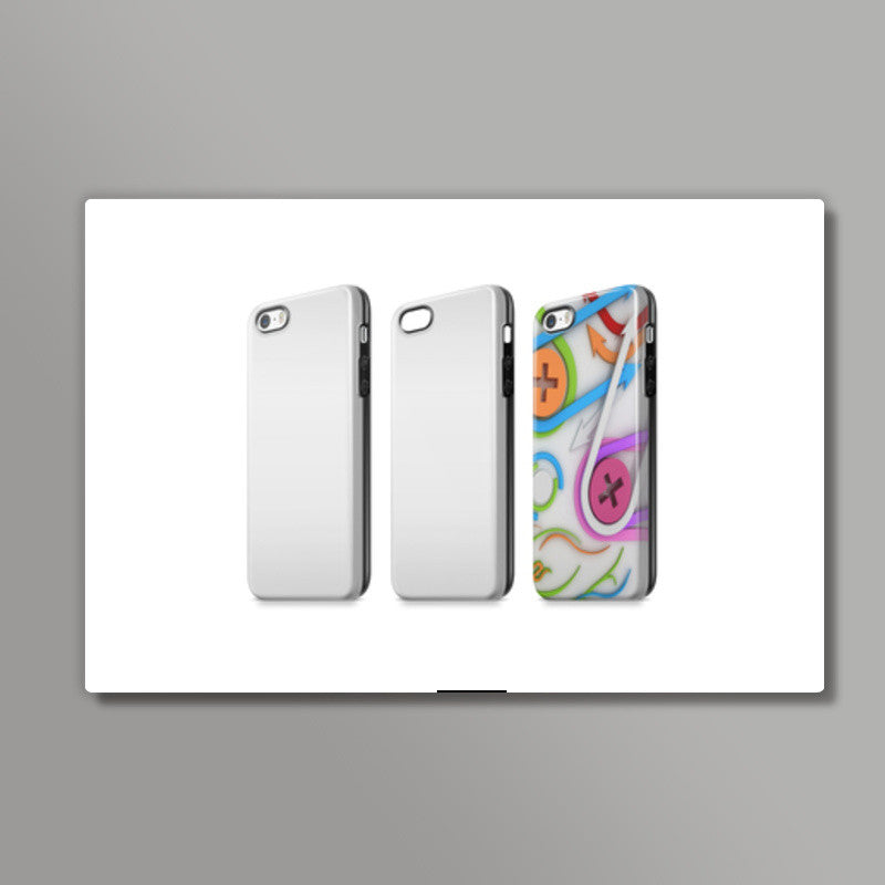 iPhone 5-5s 3d Dual Protective Case Mockup Back Angled Wall Art