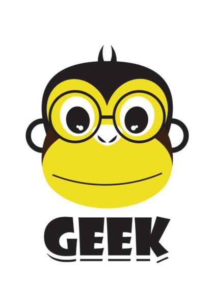 PosterGully Specials, Yellow Geek Monkey Wall Art