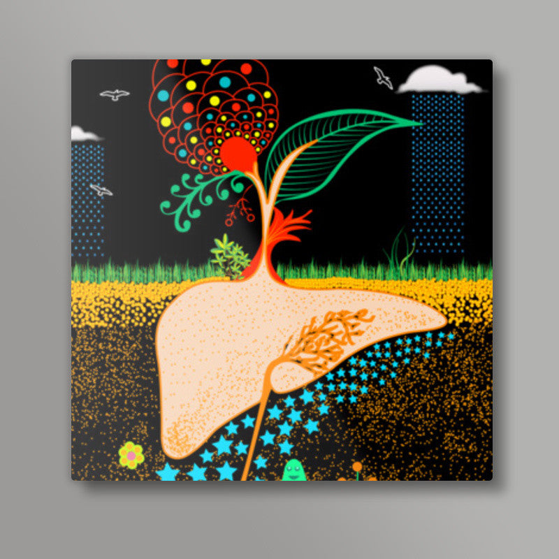 If Mars was like that ! Square Art Prints