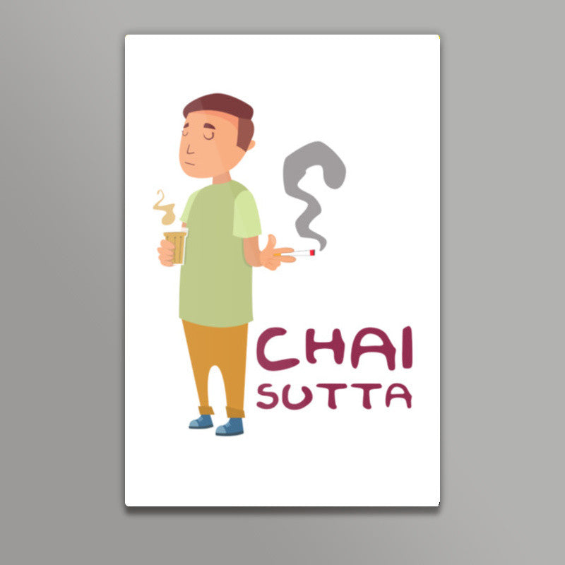 Chai Sutta White Wall Art