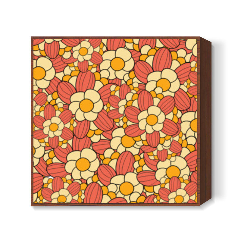 Flowers Pattern Square Art Prints