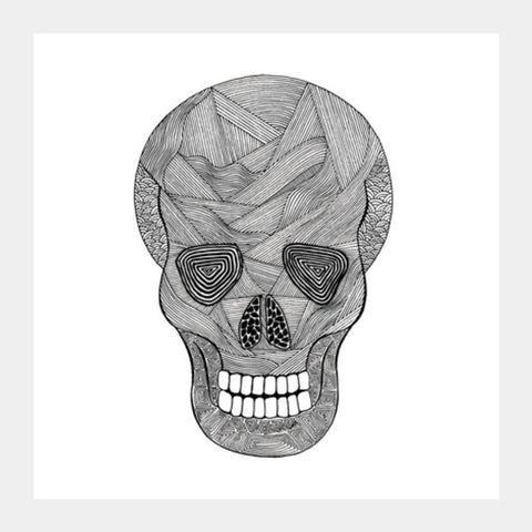 Smiling Skull Square Art Prints PosterGully Specials
