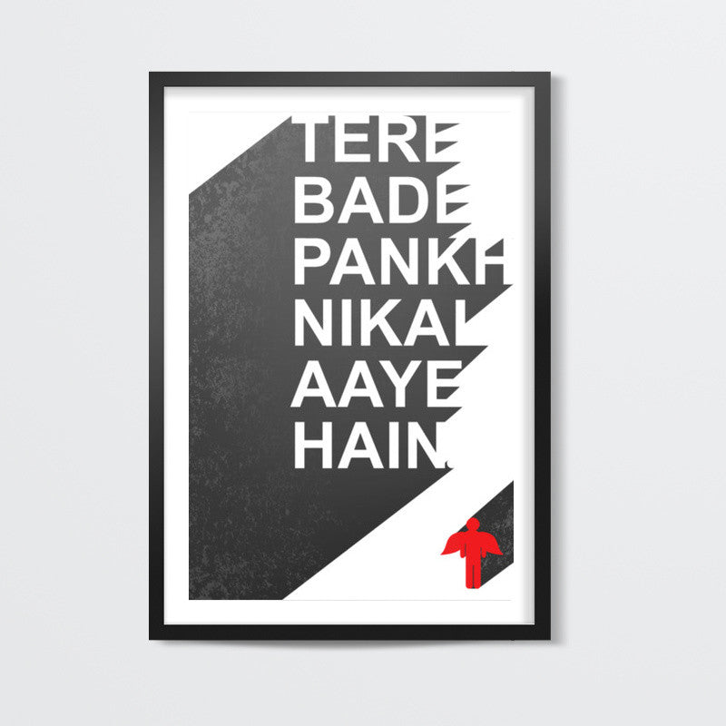 Tere Bade Pankh Nikal Aaye Hain Wall Art
