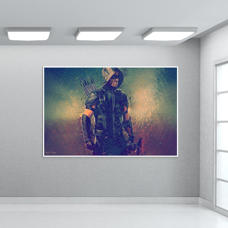 Green Arrow Painting Wall Art