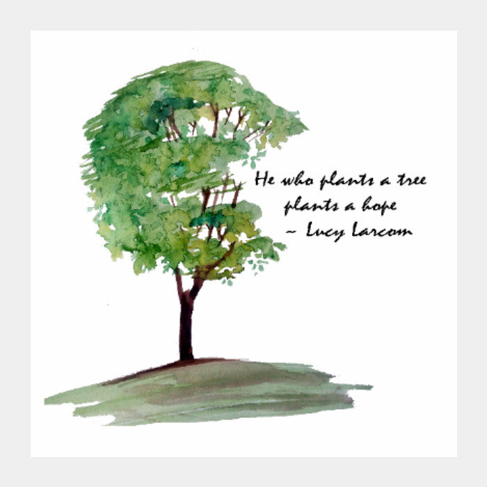 Square Art Prints, Go Green Square Art Print l Artist: Seema Hooda, - PosterGully