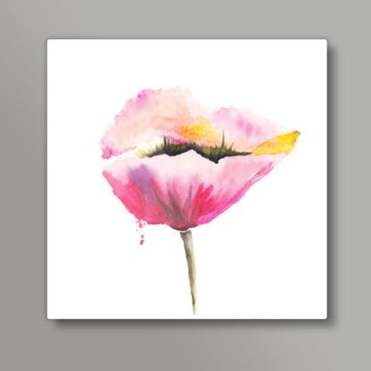 Poppy flower Square Art Prints