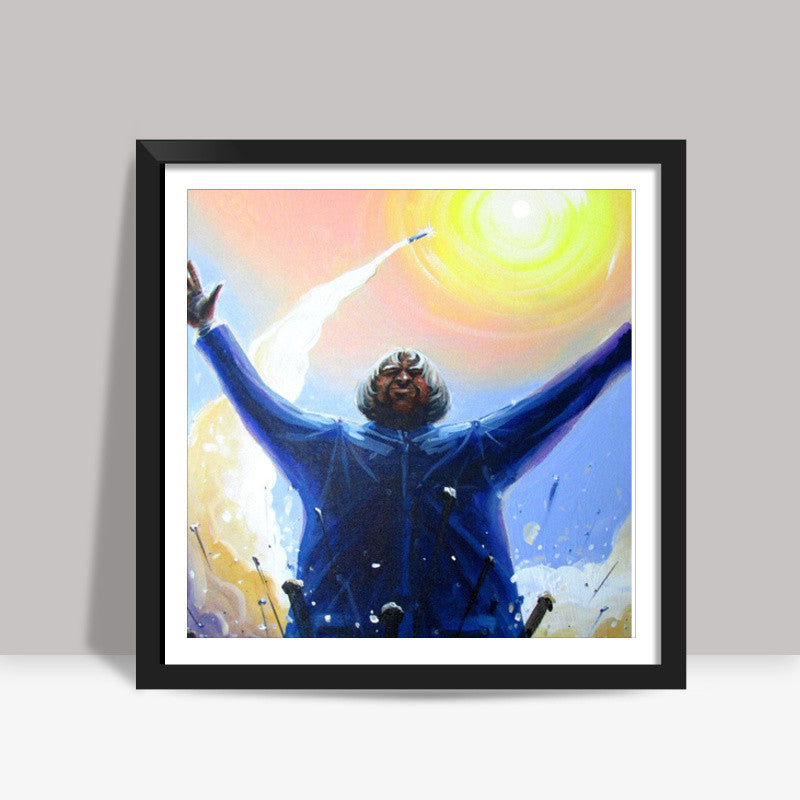 Indias Rocket Man - Painting Square Art Prints