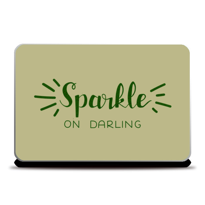 Sparkle Typography Laptop Skins