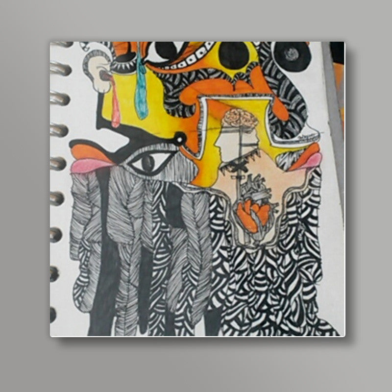 Tangled complexities Square Art Prints