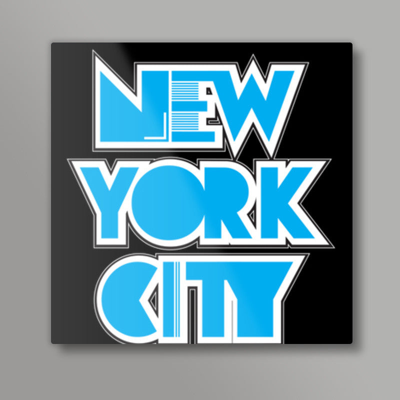 New York City blue Square Art Prints