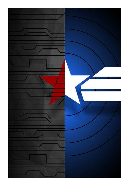 Captain america Winter Soldier combined marvel Wall Art