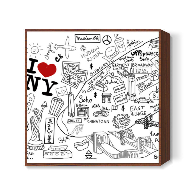 I LOVE NY Square Art Prints