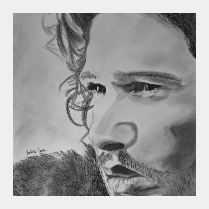 Square Art Prints, Jon Snow Game of thrones Square Art