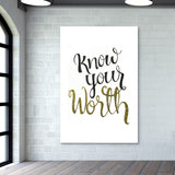 know your worth  Wall Art
