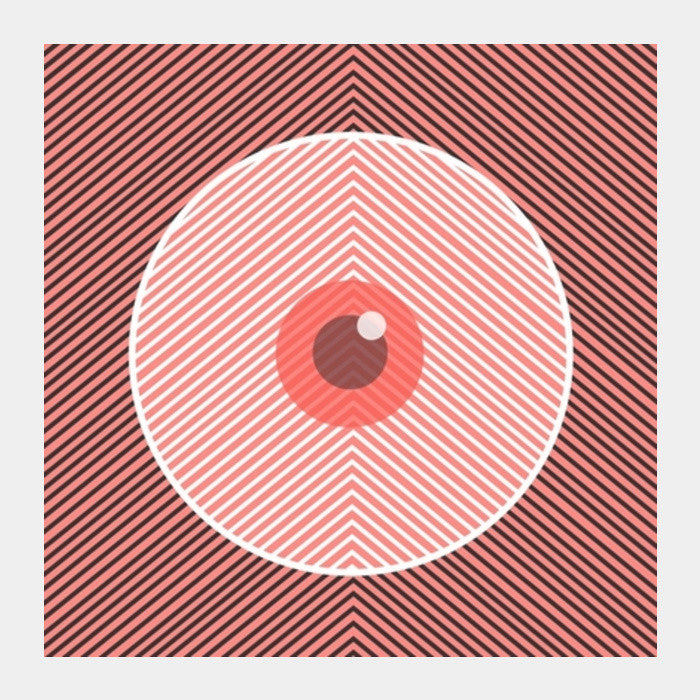 Line Eye ball Square Art Prints