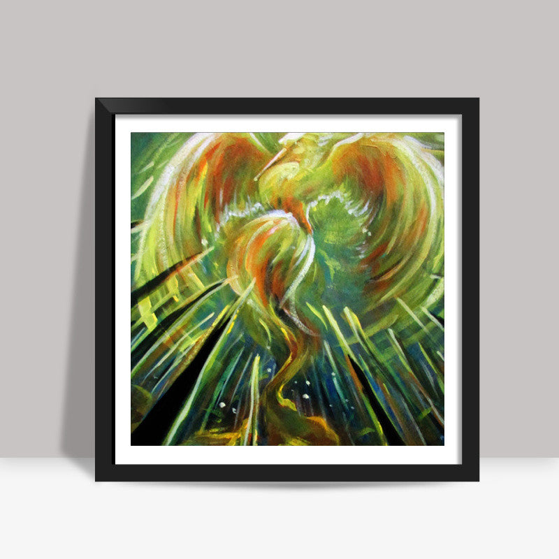 Rise of The Phoenix - Painting Square Art Prints